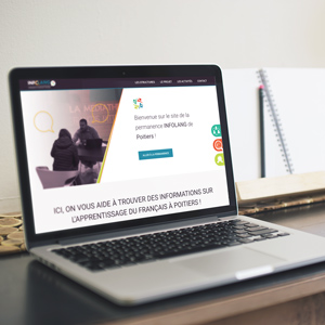 mockup du site Infolang
