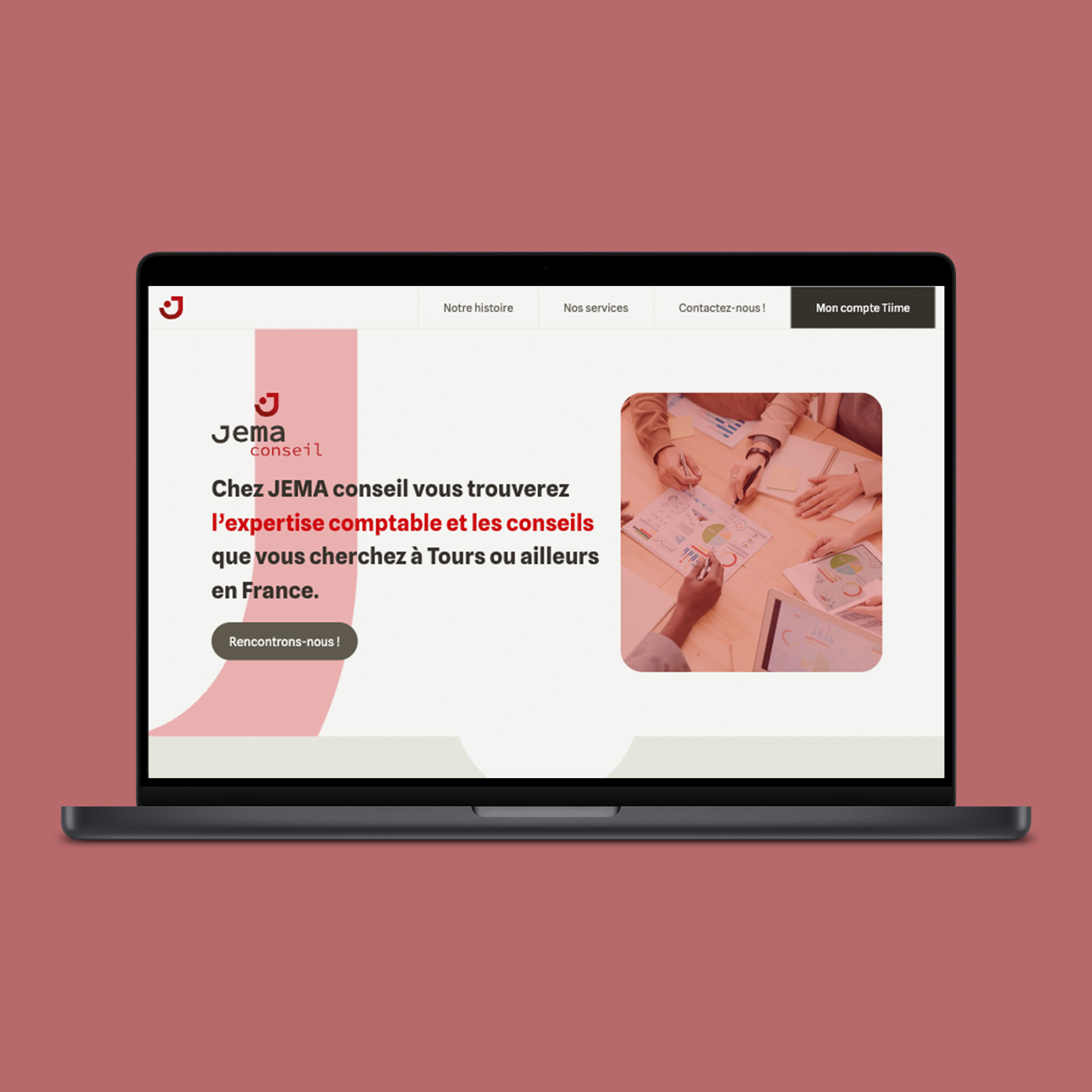 Apperçu du projet web Jema conseil, comptabilité et conseils en entreprises